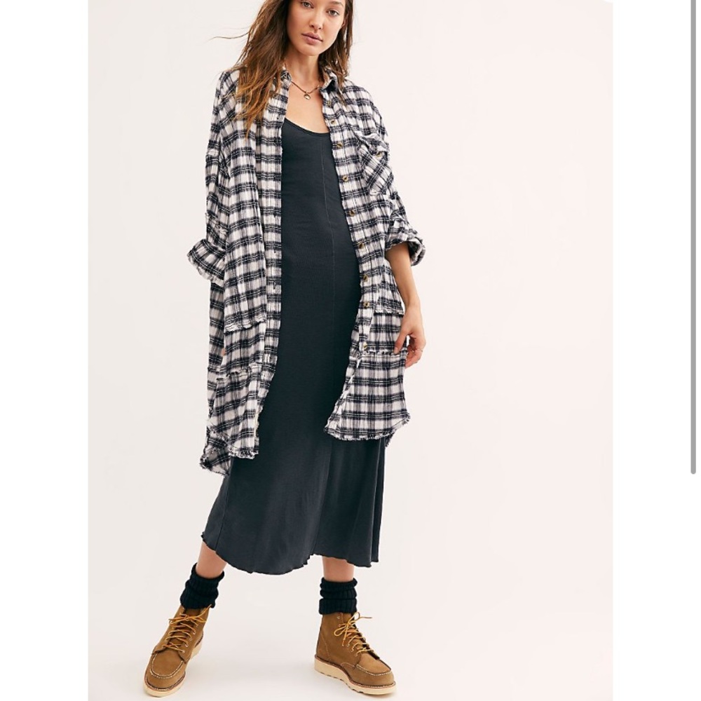 Free People button down tunic dress